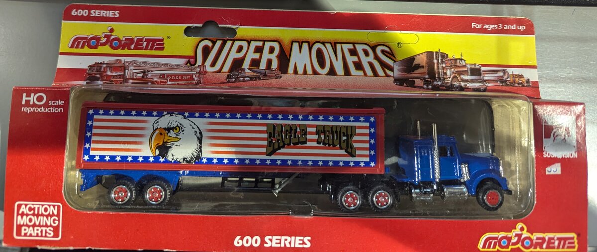 Majorette 6001 HO Diecast Super Movers 600 Series Eagle Truck Tractor Trailer