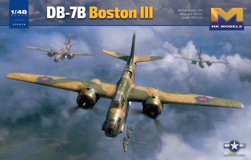 HK Models 01F015 1:48 Douglas DB-7B Boston III Aircraft Plastic Model Kit
