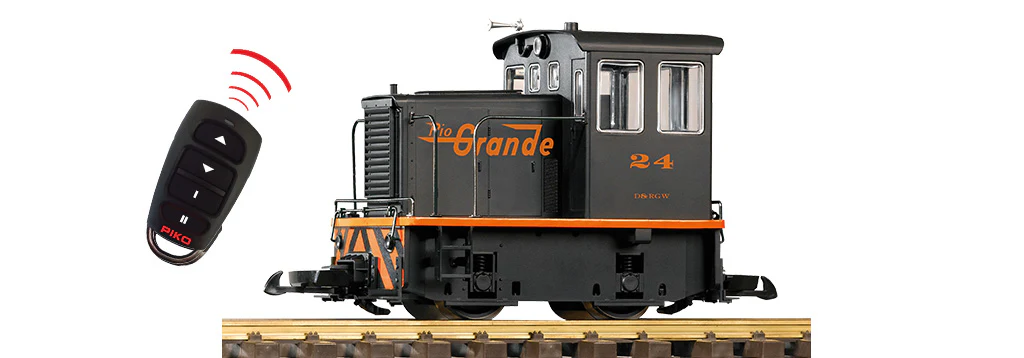 Piko 38513 G D&RGW 25-Ton Diesel Locomotive #24 - Battery Powered