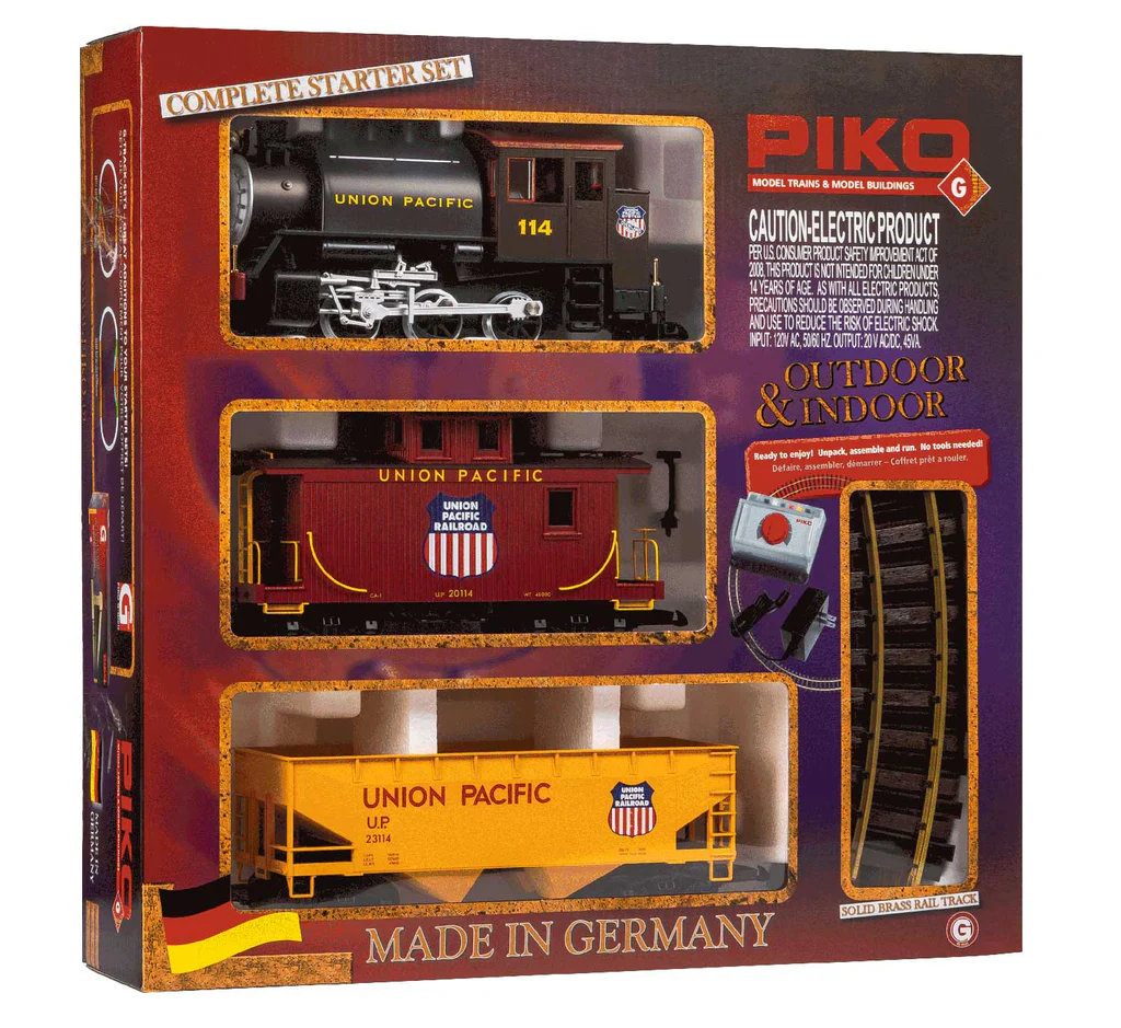 Piko 38113 Union Pacific G Gauge Steam Freight Starter Set - 120V