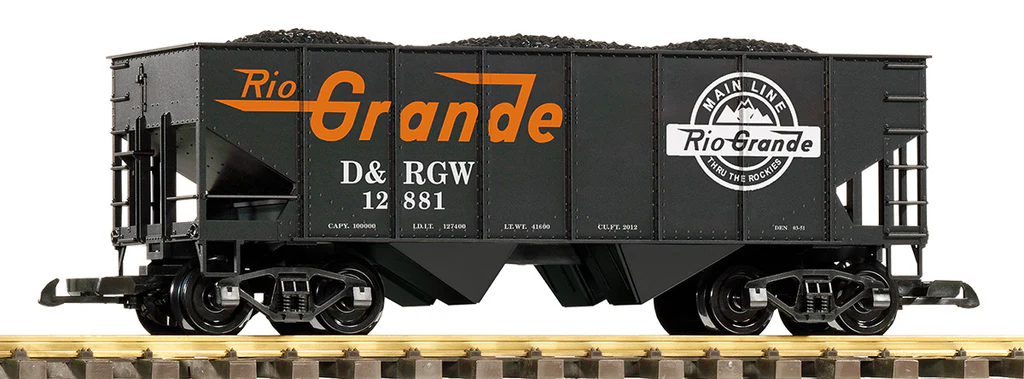 Piko 38959 G D&RGW Rib-Side Hopper Car with Coal Load #1288