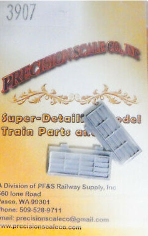 Precision Scale Co. 3907 HO Scale Shutters Alco Rear Gravity Intake Plastic