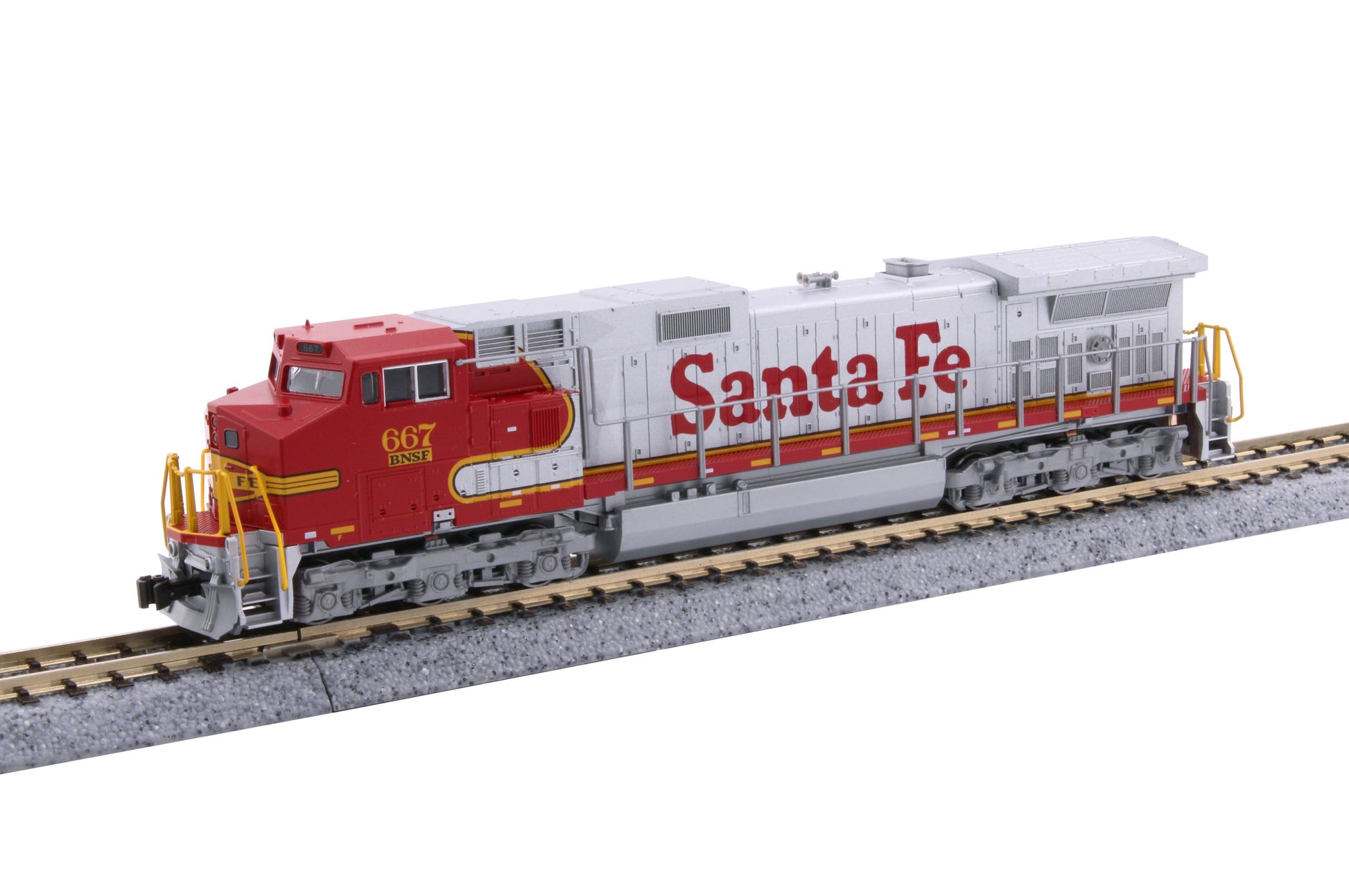 Kato 176-3516-DCC N BNSF Warbonnet GE C44-9W Diesel Locomotive with DCC #667