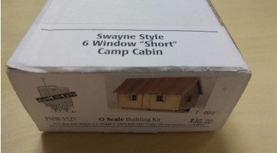 Foothill Model Works FMW-1527 O Scale Swayne Style 6 Window Short Camp Cabin Kit