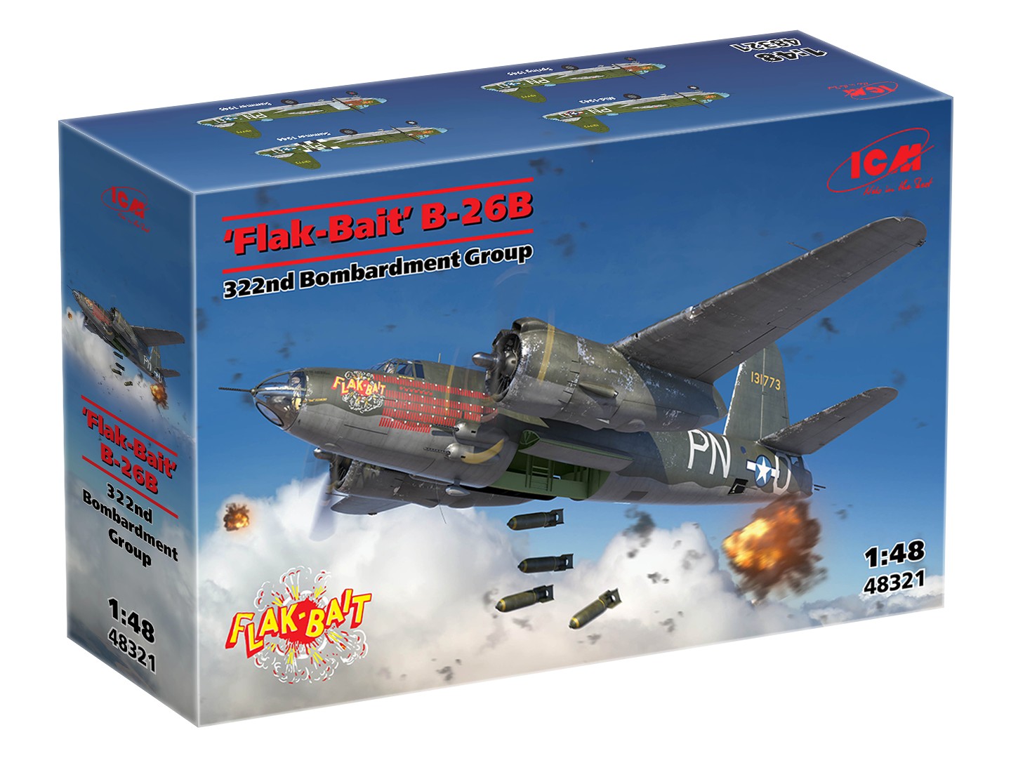 ICM 48321 1:48 ‘Flak Bait’ B-26B Aircraft Plastic Model Kit