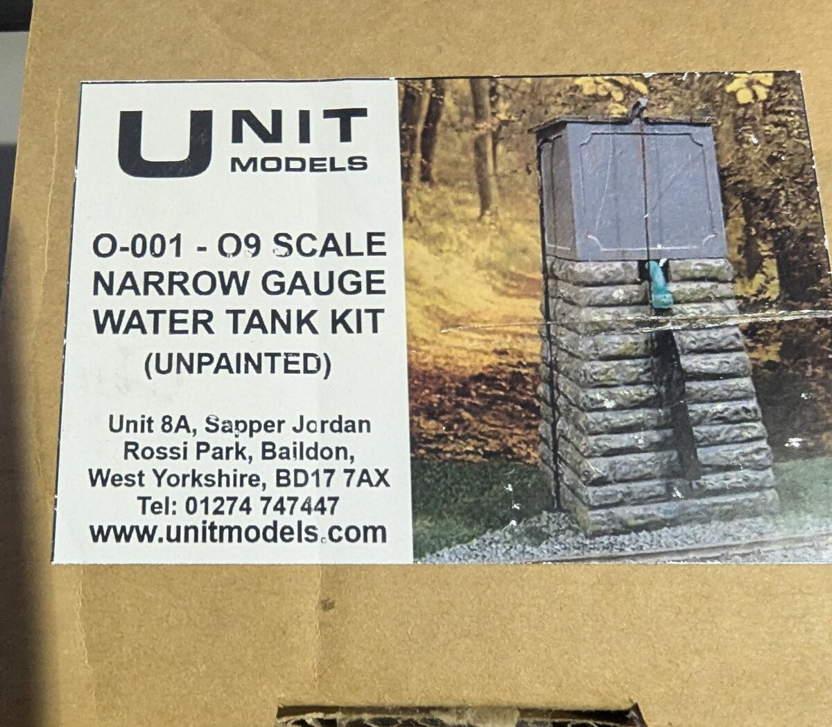 Unit Models 001-09 O Scale Narrow Gauge Water Tank Kit (Unpainted)