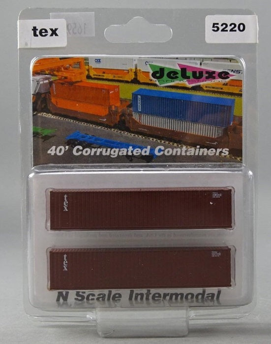 Deluxe Innovations 5220 N Scale TEX 40' Corrugated Containers (Pack of 2)
