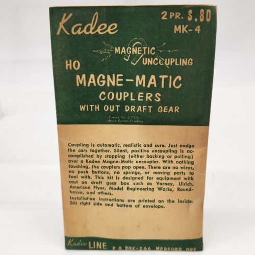 Kadee MK-4 HO Magne-Matic Couplers Without Draft Gear