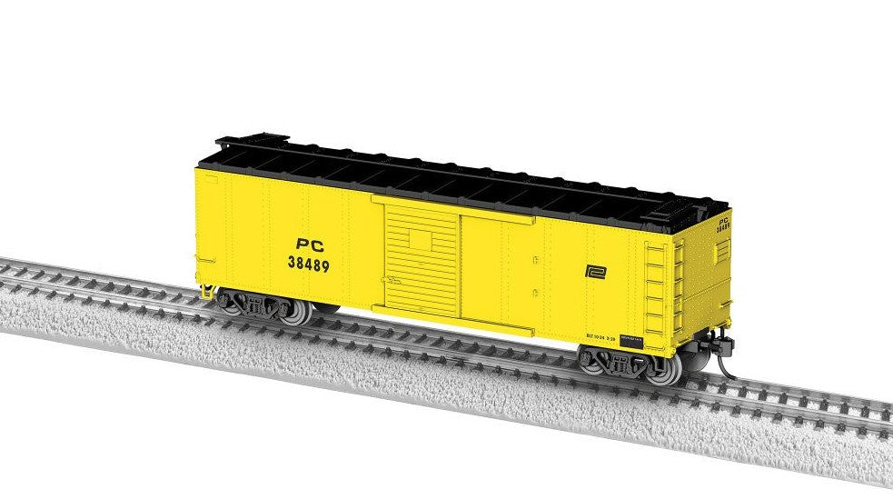 Lionel 2454210 HO Penn Central Ready to Run 40' Steel Flat-End Boxcar #38489