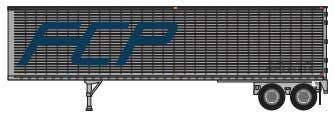 Trainworx Inc. 40278-03 N FCP Assembled 40' Corrugated Van Trailer #23262