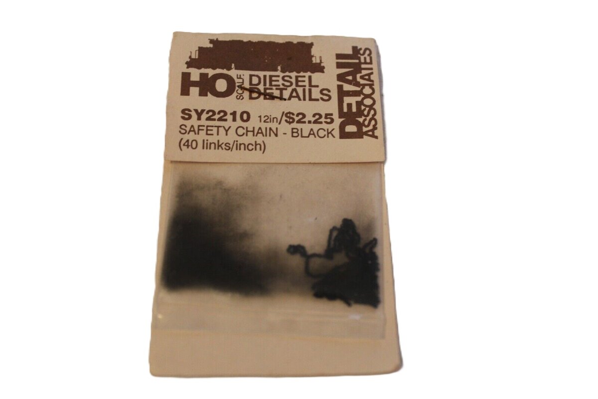 Detail Associates SY2210 HO Black Safety Chain - 40 links
