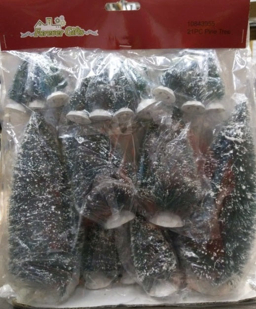 Acme 10843955 Forever Gifts Assorted Snowy Pine Tree (Pack of 21)