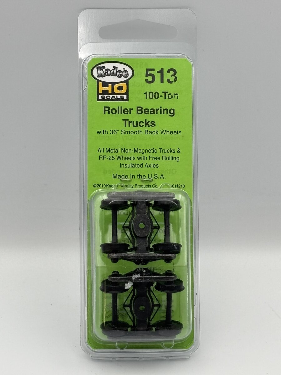 Kadee 513 HO Scale 100-Ton A.S.F. Ride Control Roller Bearing Truck - 1 Pair
