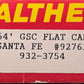 Walthers 932-3754 HO #92762 Santa Fe 54' GSC Flat Car Model Kit