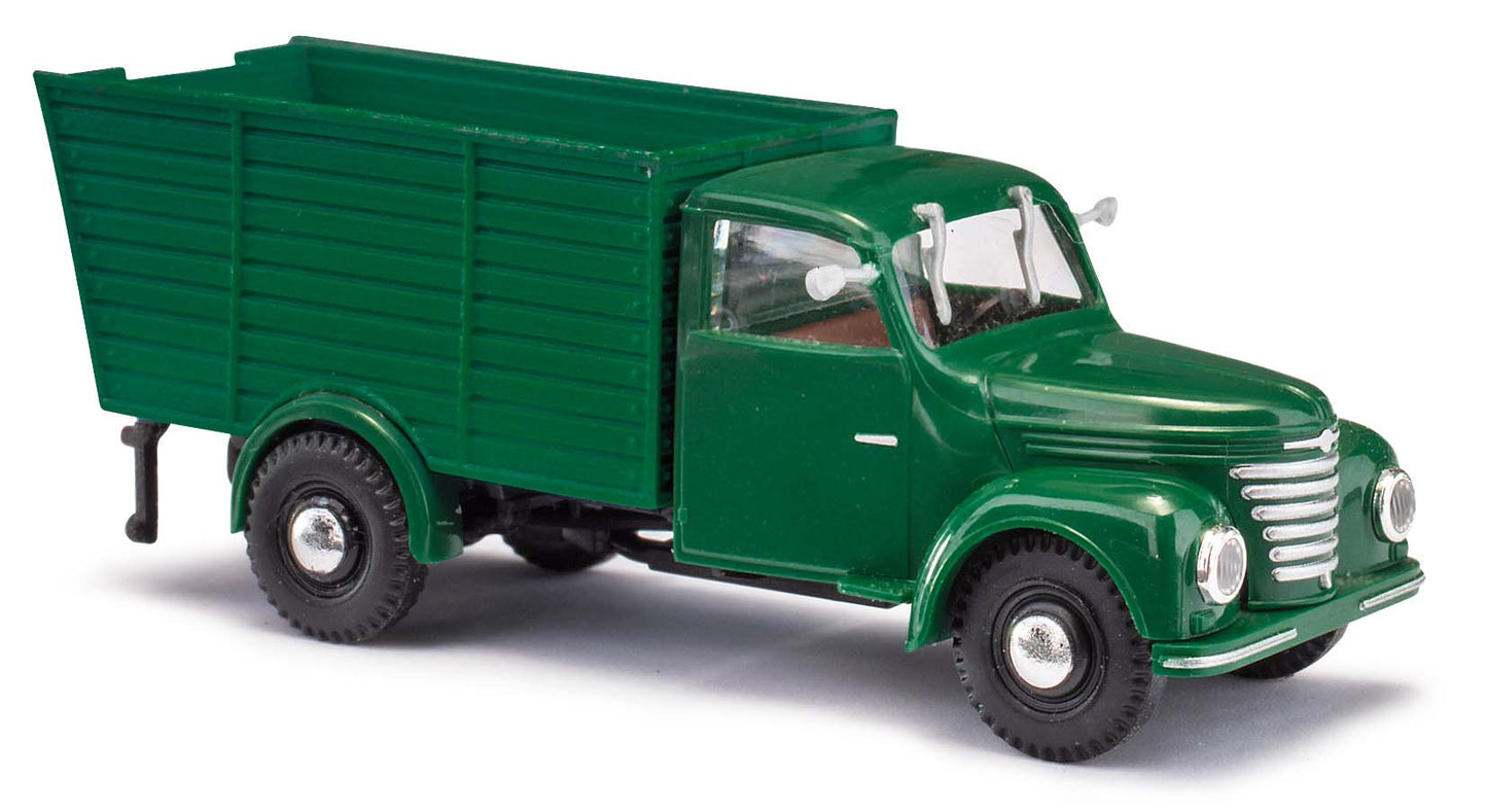 Busch 52099 HO Assembled Green 1954 Framo V901-2 Animal Transport Truck