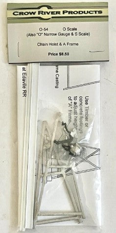 Crow River Products O-54 O Scale Chain Hoist & A Frame Building Kit