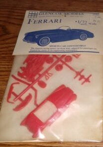 Glencoe 01001 1:72 Injection Molded Ferrari Plastic Model Kit