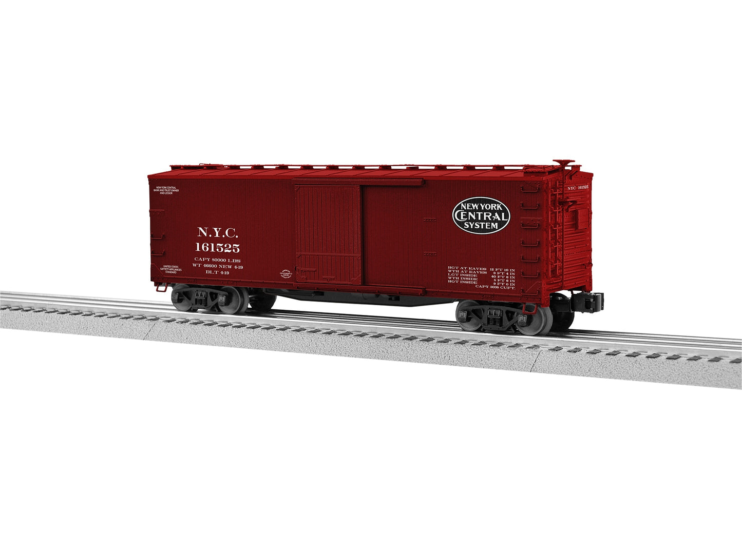 Lionel 2426190 O New York Central Double Sheathed Boxcar #161525