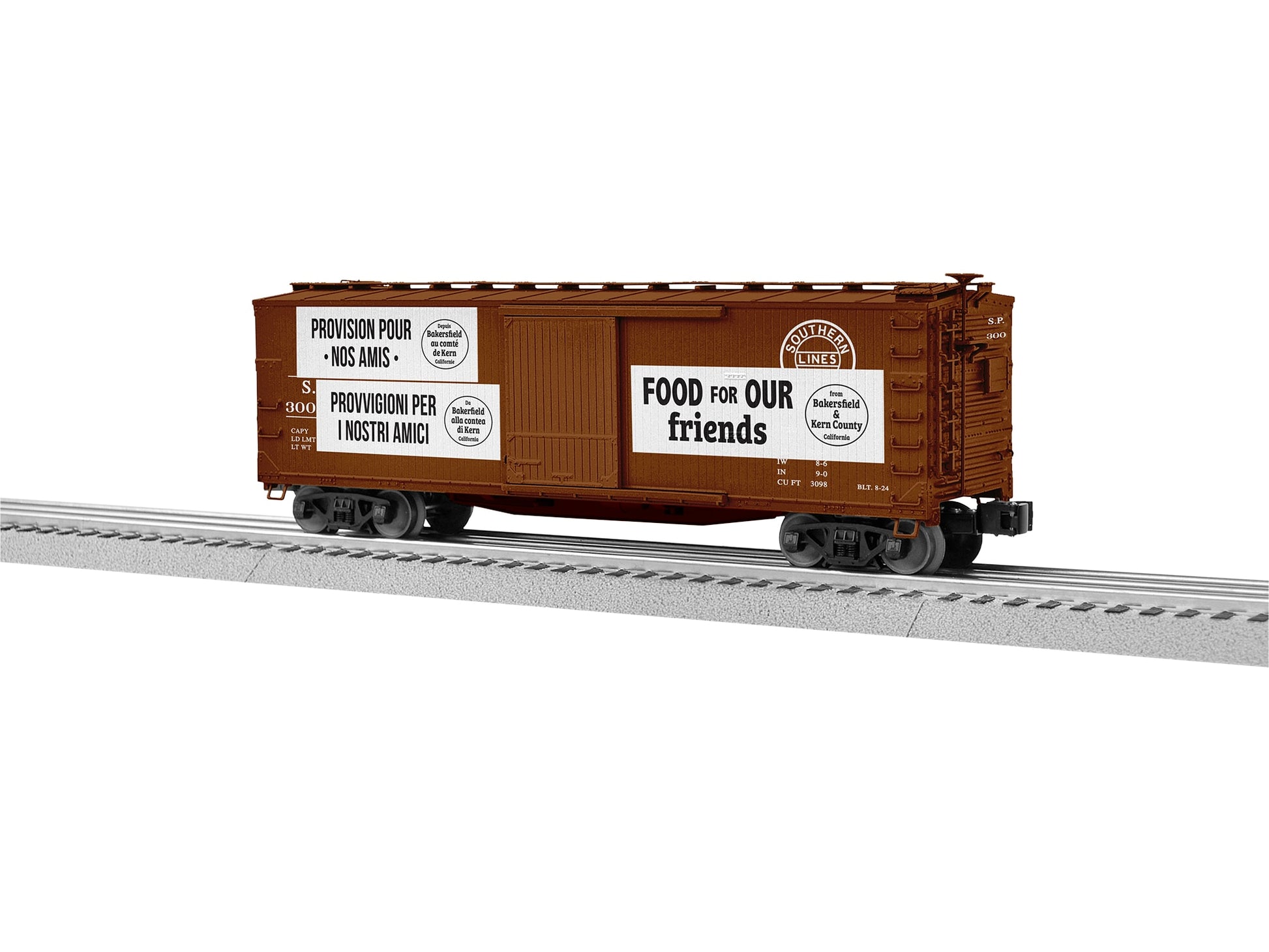 Lionel 2426220 O Southern Pacific Friendship Train Double Sheathed Boxcar #300