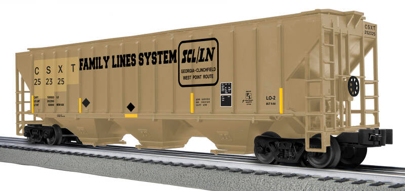Lionel 2442159 O CSX/ Family Lines PS-2CD Covered Hopper #252325
