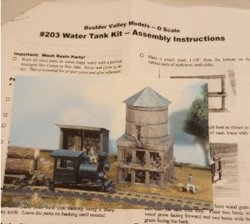 Boulder Valley 203 O Scale Narrow Gauge Water Tank Building KIt