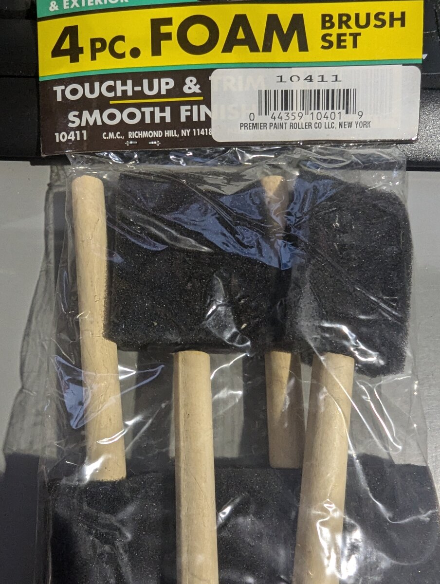 Premier Paint Roller Co. 10411 Interior & Exterior 4 Piece Foam Brush Set