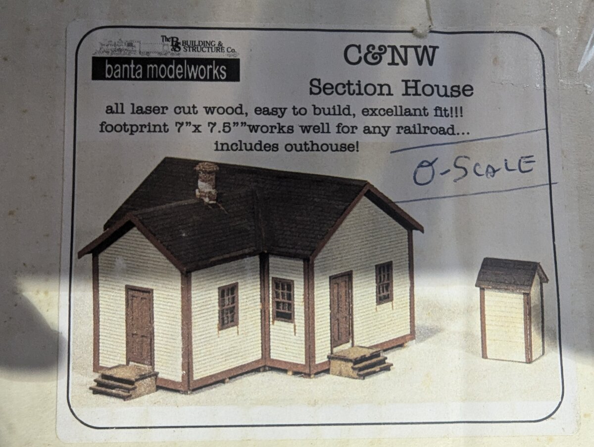 Banta Model Works 6029 O Scale C & NW Section House Building Kit
