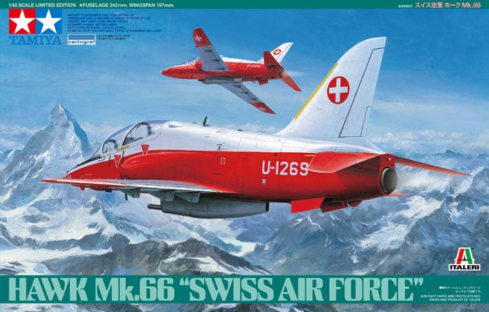 Tamiya 89784 1:48 Hawk Mk.66 "Swiss Air Force" Aircraft Plastic Model Kit