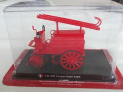 Del Prado 3011000 1:43 Die Cast Red 1897 Fourgon Depart Attele Fire Ladder Truck