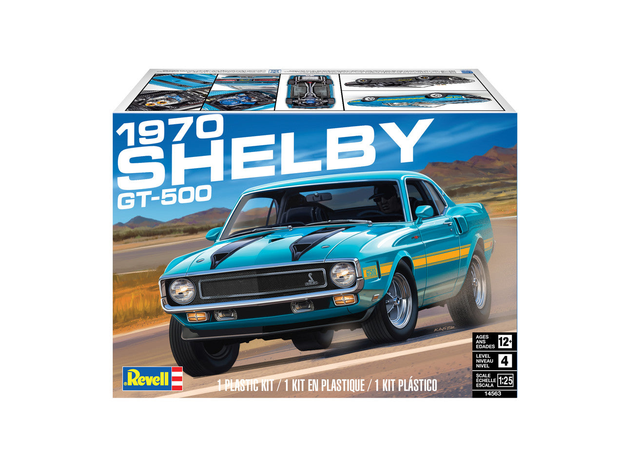 Revell 14563 1:25 1970 Shelby GT 500 Car Plastic Model Kit