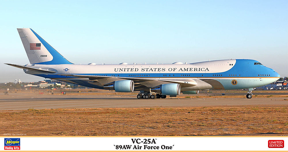 Hasegawa 10866 1:200 VC-25A "89AW Air Force One" Aircraft Plastic Model Kit