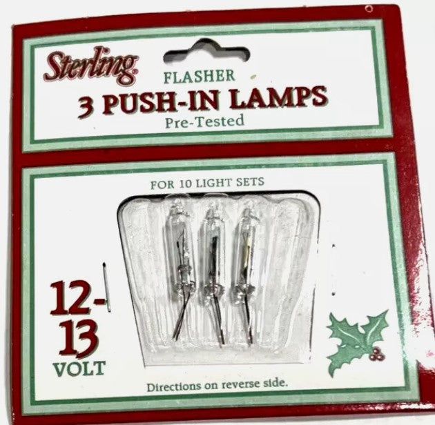 Sterling P126 Pre-Tested 5 Push-In Lamps 12-13 Volts Steady Burning