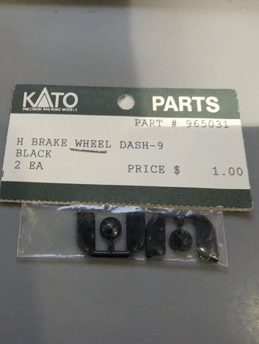 Kato 965031 HO Black H Brake Wheel Dash-9