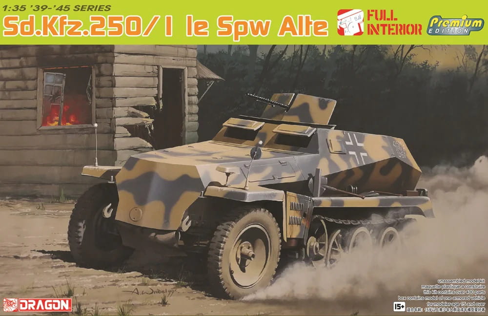 Dragon 6557 1:35 Sd.Kfz.250/1 le Spw Alte Plastic Model Kit