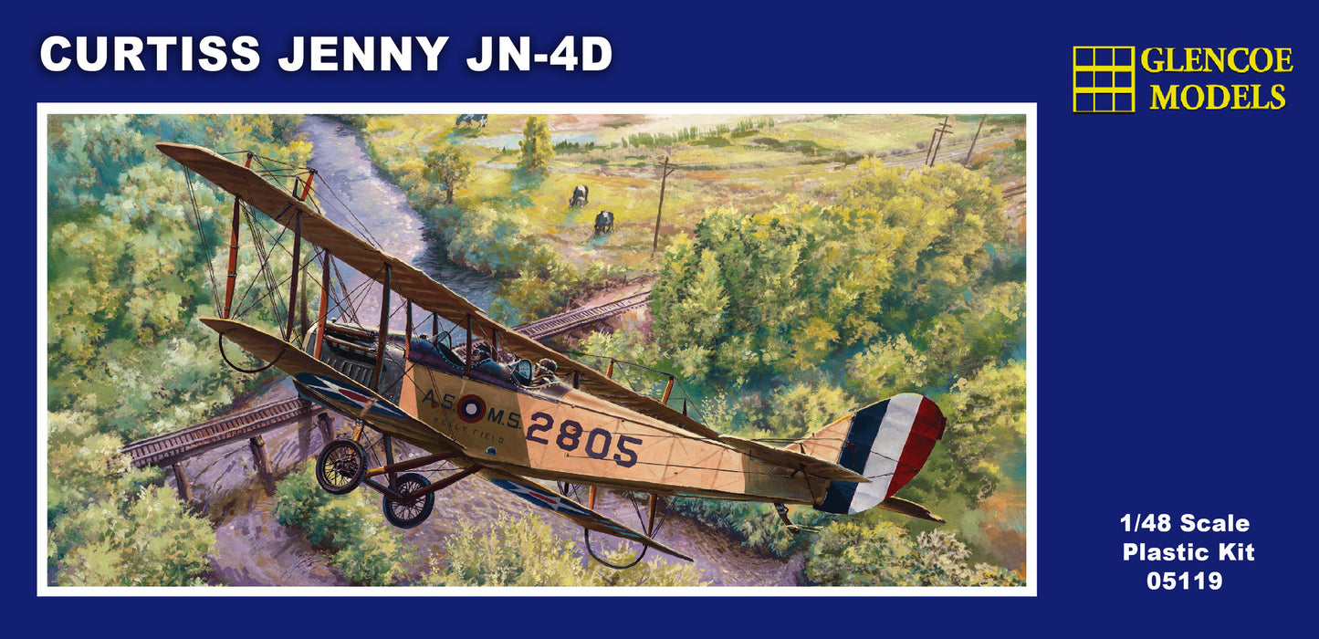 Glencoe 05119 1:48 Curtiss 'Jenny' JN-4 Aircraft Plastic Model Kit