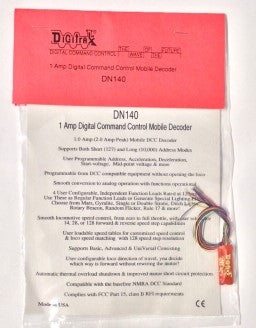 Digitrax DN140 1 Amp Digital Command Control Mobile Decoder