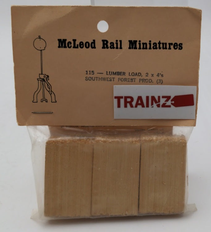 Mcleod Rail Miniatures 115 HO Scale Lumber Loads 2x4's Southwest Forest Product