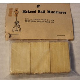 Mcleod Rail Miniatures 115 HO Scale Lumber Loads 2x4's Southwest Forest Product
