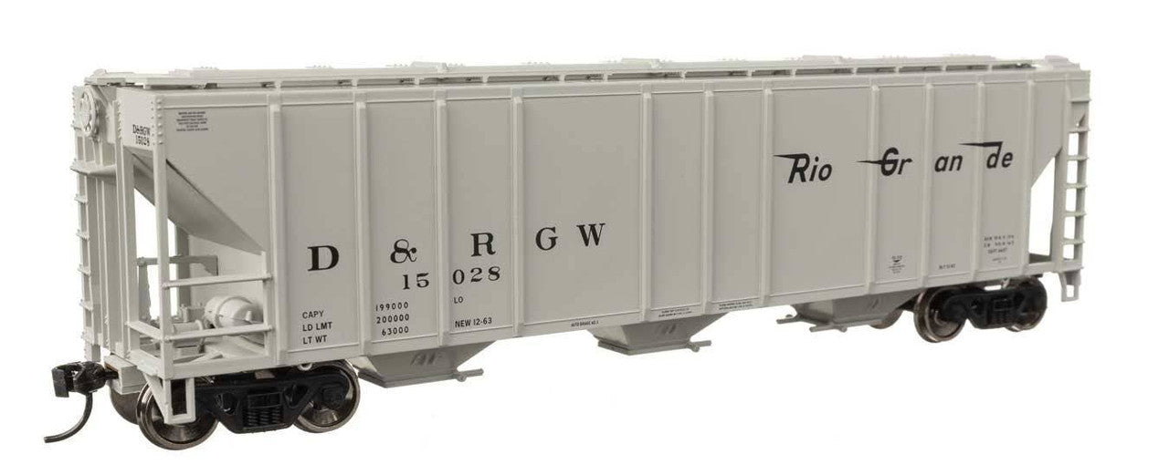 Walthers 910-49409 HO D&RGW 50' PS PS2-CD 4427 3-Bay Covered Hopper RTR #15028