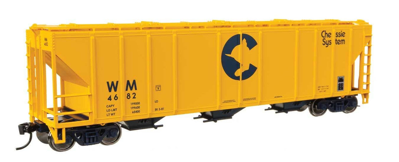 Walthers 910-49431 HO WM 50' PS PS2-CD 4427 3-Bay Covered Hopper RTR #4682
