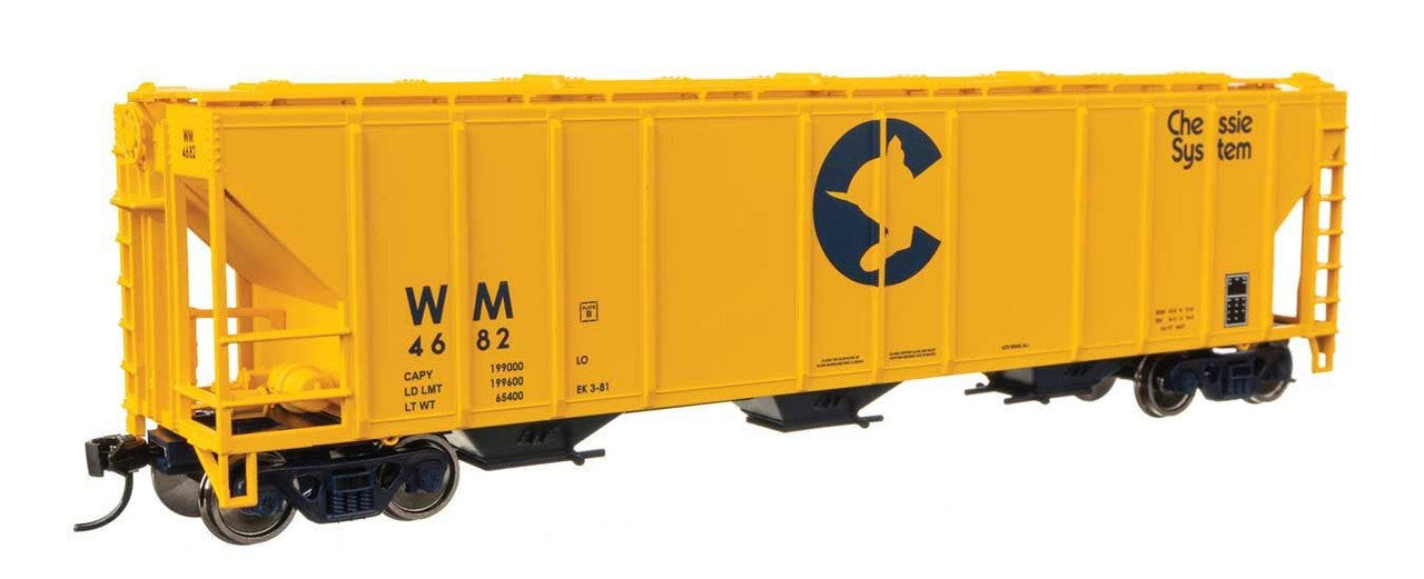 Walthers 910-49431 HO WM 50' PS PS2-CD 4427 3-Bay Covered Hopper RTR #4682