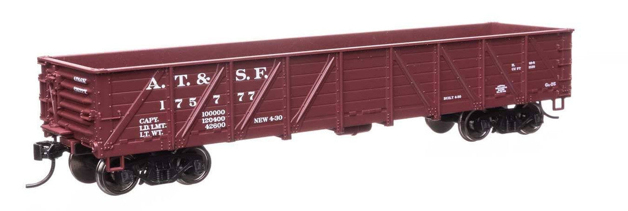 Walthers 910-56106 HO Santa Fe 40' 50-Ton Drop Bottom Gondola RTR #175777