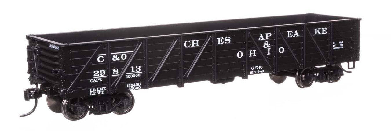 Walthers 910-56109 HO C&O 40' 50-Ton Drop Bottom Gondola Ready to Run #29813