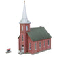 Walthers 933-3858 N 4-7/8 x 2-3/4 x 6-7/16" Brick Church Building Kit