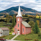 Walthers 933-3858 N 4-7/8 x 2-3/4 x 6-7/16" Brick Church Building Kit