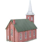 Walthers 933-3858 N 4-7/8 x 2-3/4 x 6-7/16" Brick Church Building Kit