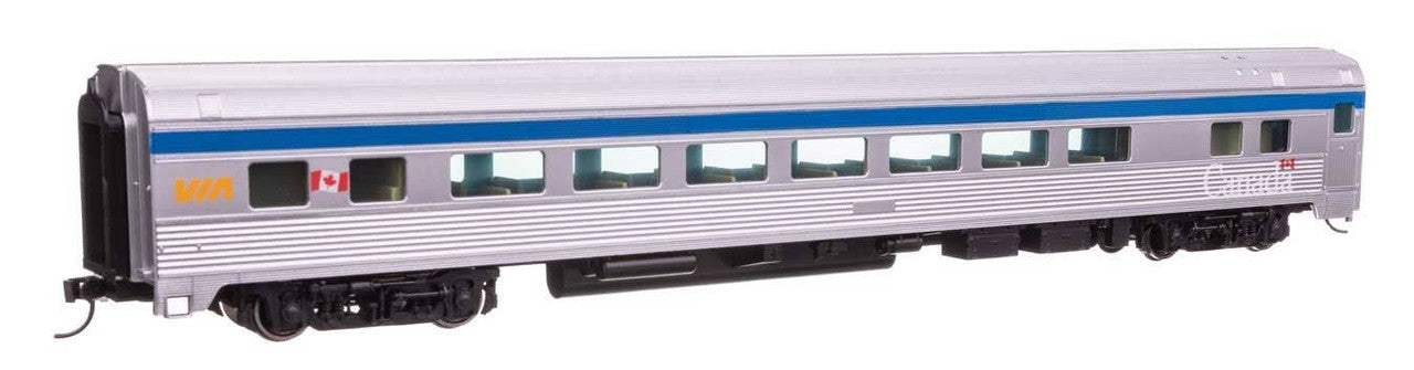Walthers 910-30021 HO VIA Rail 85' Budd Large-Window Coach Ready to Run