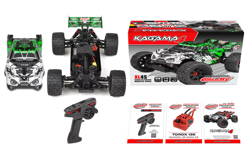 Corally C-00293-G 1:10 Green Kagama 4 XL4S Monster Truck