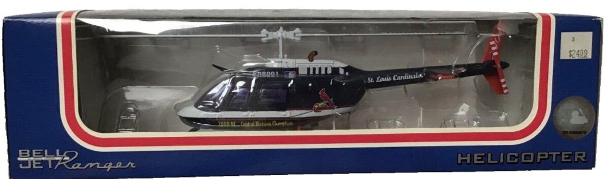 White Rose Collectibles 1233-24 1:43 Die Cast St.Louis Cardinals Bell Jet Ranger