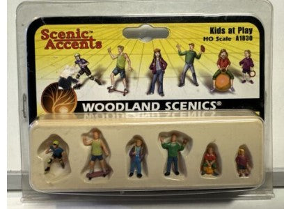 Woodland Scenics A1830 HO Scenic Accents Kids at Play Figures (Set of 6)